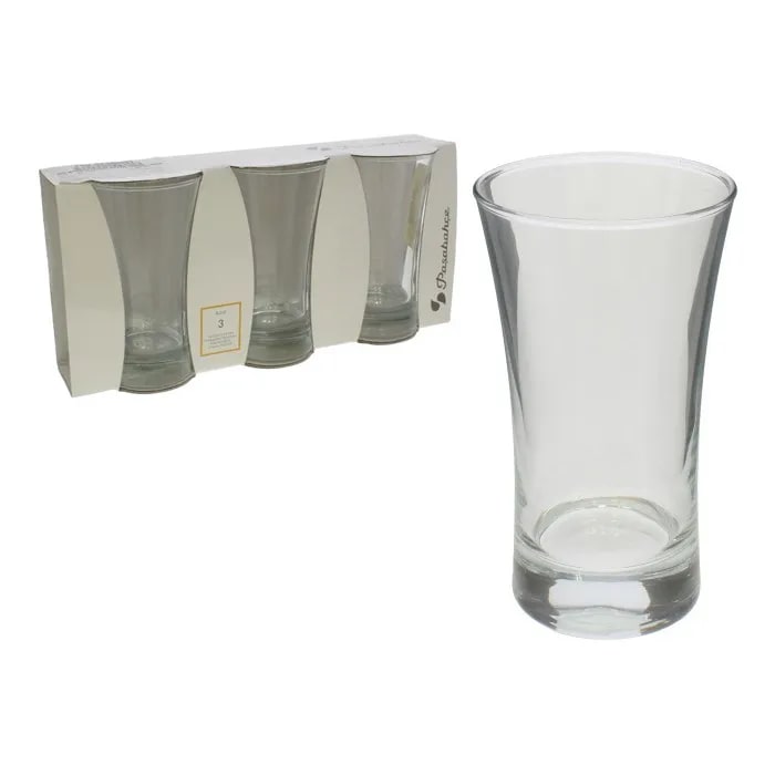 GLASS 3 PCS AZUR PLAIN*8 PASABAHCE