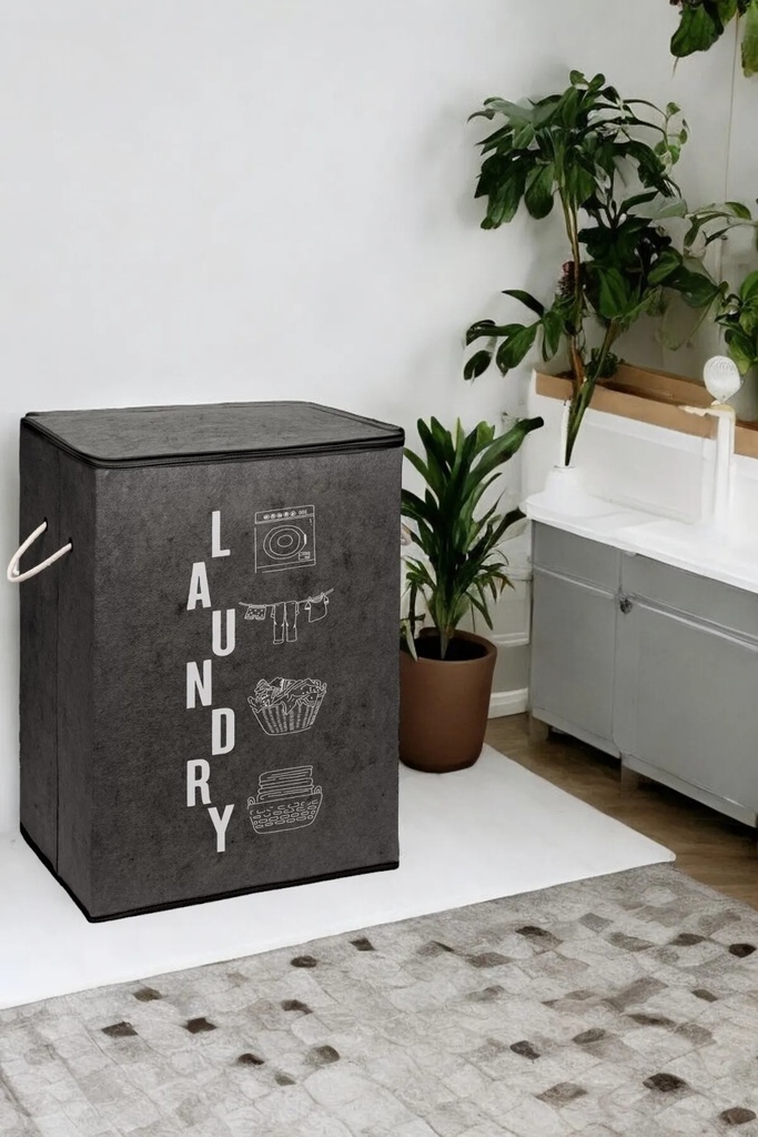 سلة غسيل قماش مع سحاب 55X40X30