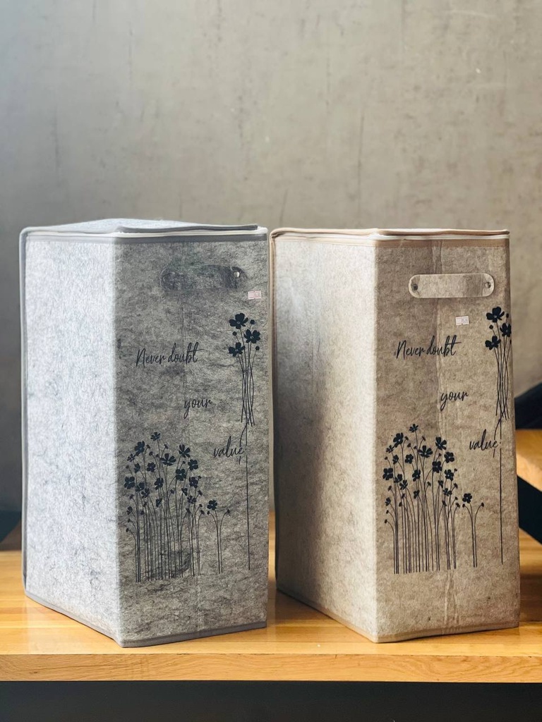 سلة غسيل قماش مع سحاب 60X25X40