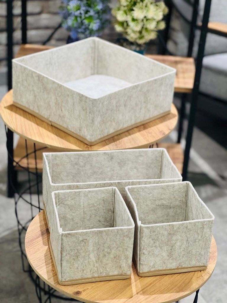 طقم سلات تنظيم قماش 4 قطع