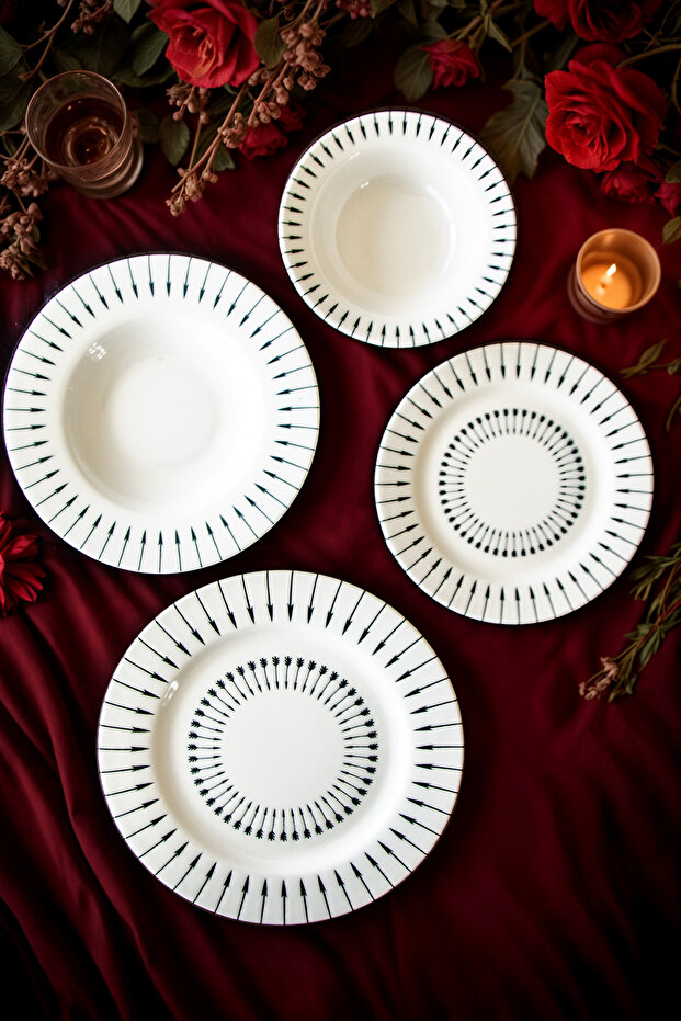 طقم صحون 24 قطعة