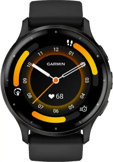 Garmin Venu 3 Slate SS Bezel With Black Case & Silicone Band