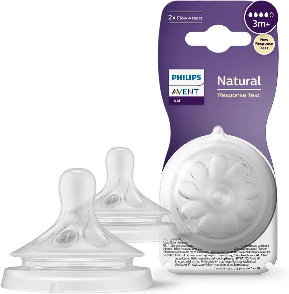 Philips Avent 2 Natural Response Teats Flow 4 +3m