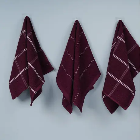 Well Kitchen Towels Set Valor Pacific 27450914 45*70 CM Burgundy