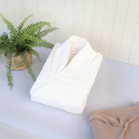 Well Bathrobe Valor 27720011 One Size SILVER CREAM