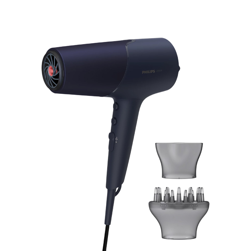 Philips Hair Dryer BHD510/00 2300W Blue & Metallic ThermoShield technology