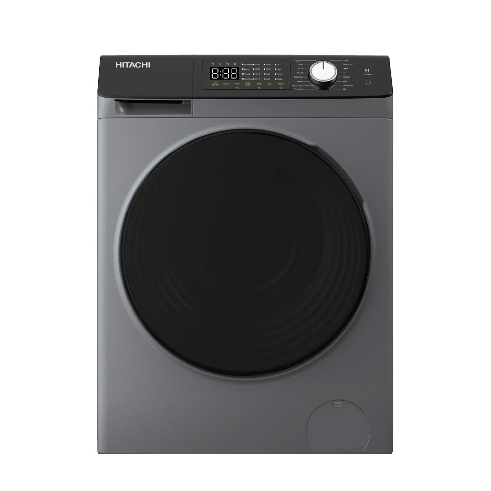 Hitachi Washer Front Load BD-802HVOS 8Kg Silver