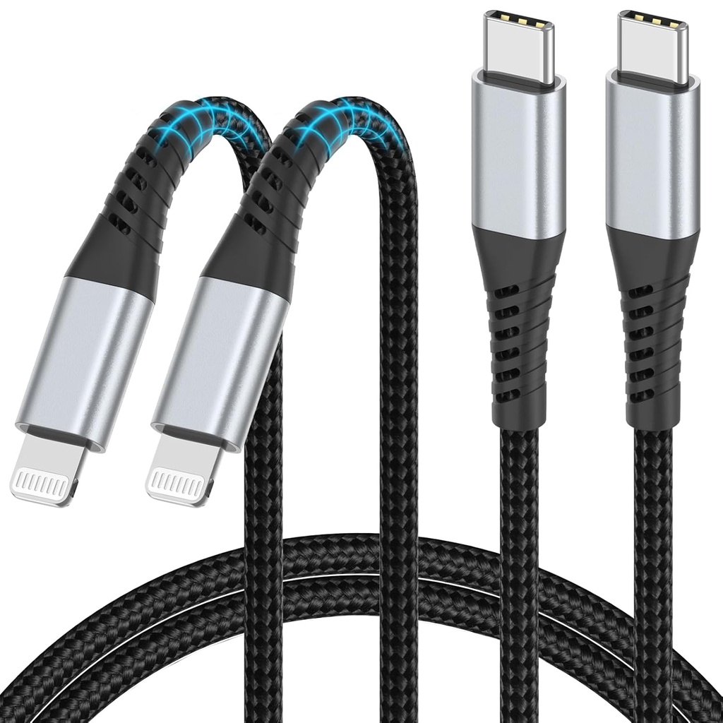 322 USB-C to Lightning Cable (3ft Braided)