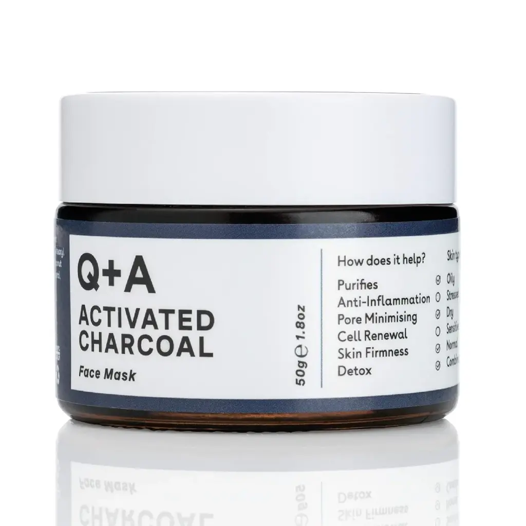 Q+A ACTIVATED CHARCOAL FACE MASK
