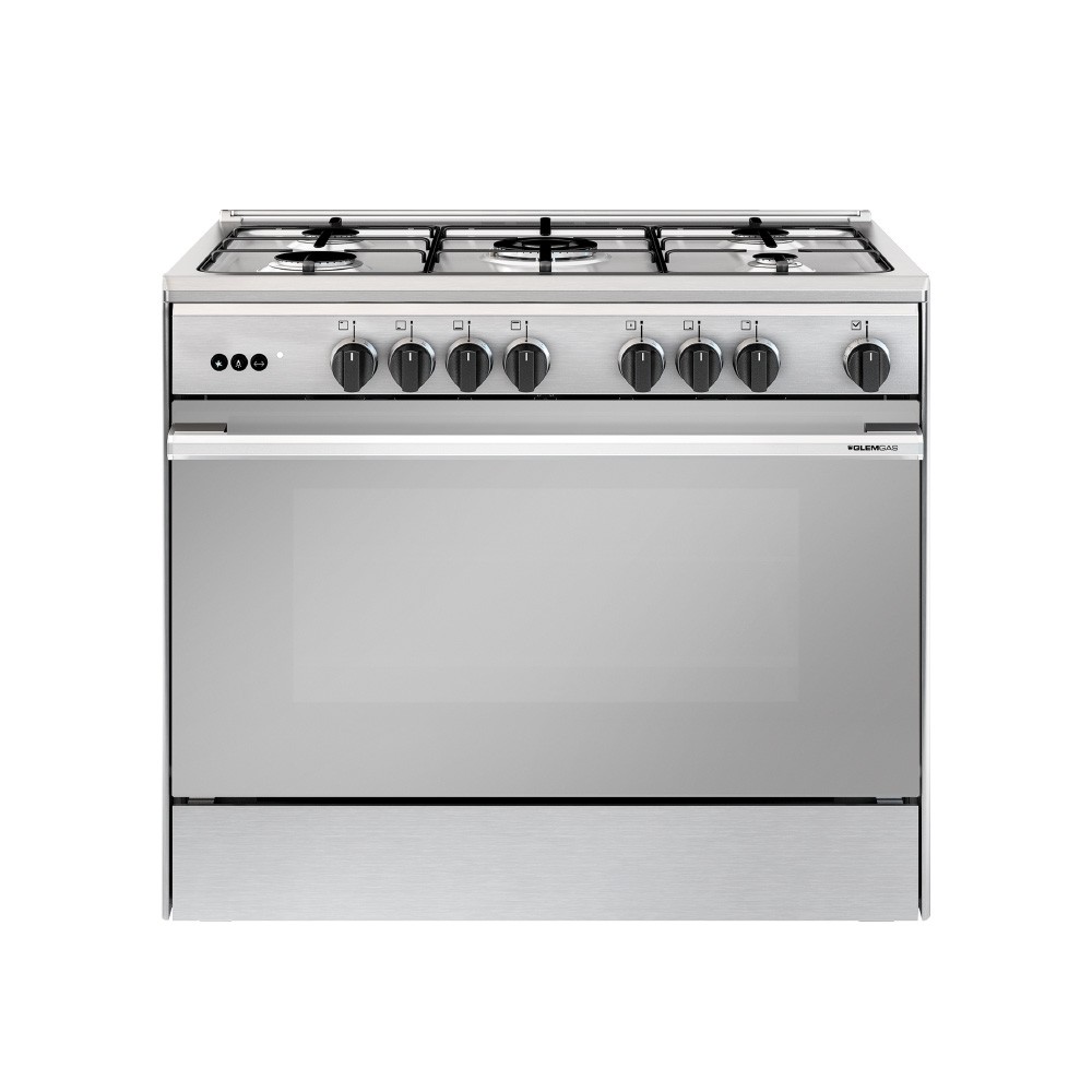 Glem Gas Oven Free Standing UN9612RI FSG 90*60cm Inox 