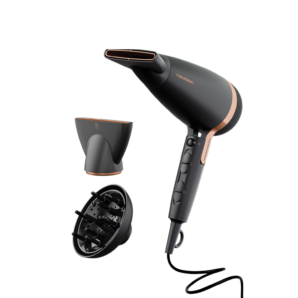 Grundig Hair Dryer HD 8080 2300 W Black/ Rose Gold