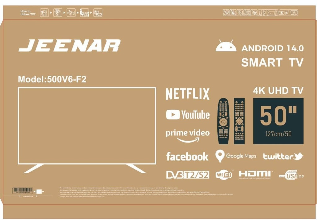 شاشة جينار 50 سمارت 4K