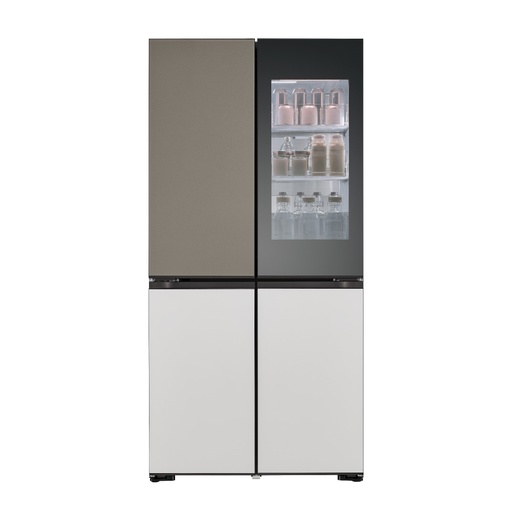 [107-230-0060-0142] LG Refrigerator 4 Door R-4D760MDUP 617L Black MoodUp Mode
