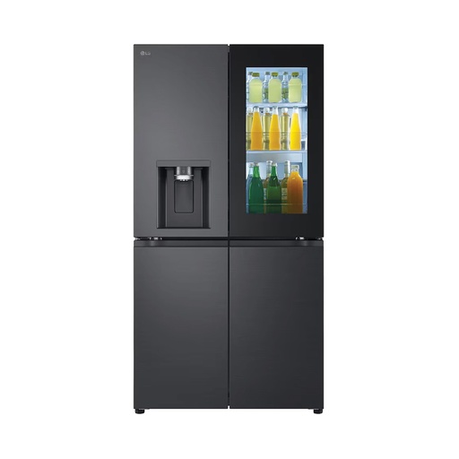LG Refrigerator 4 Door GR-730BINS Gross: 638 Ltr. Essence Black Steel InstaView 