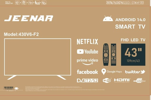 [430V6-F2] شاشة جينار 43 سمارت 