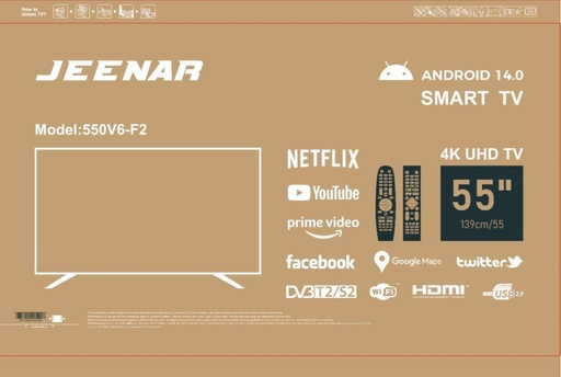 [550V6-F2] شاشة جينار 55 سمارت 4K