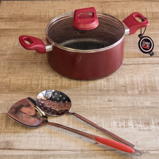 [CHEF9409] طنجرة جرانيت شيف 22 سم