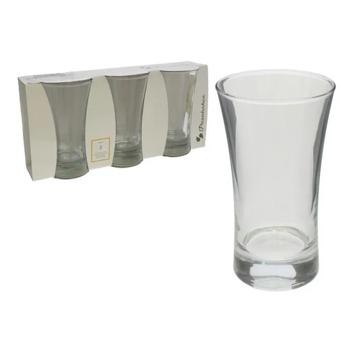 [GCPSB420055] GLASS 3 PCS AZUR PLAIN*8 PASABAHCE