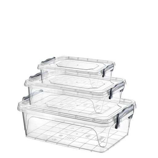 [HL021118] طقم تبروير مستطيل (2+1.2+0.6) لتر Multi