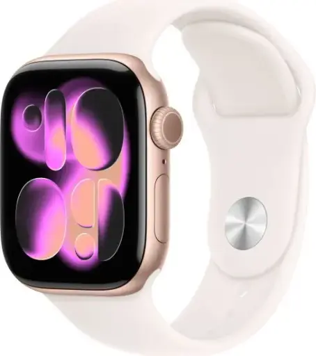 Apple Watch Series 11 GPS 42mm Rose Gold Aluminium Case With Light Blush Sport Band - Size S/M