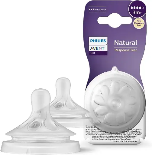 [AVENT830] Philips Avent 2 Natural Response Teats Flow 4 +3m