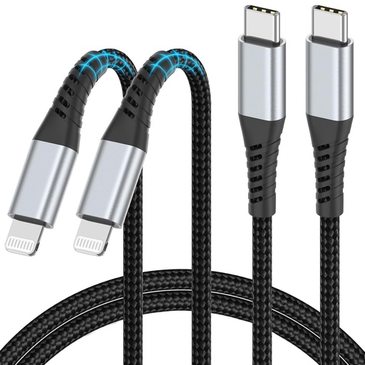322 USB-C to Lightning Cable (3ft Braided)