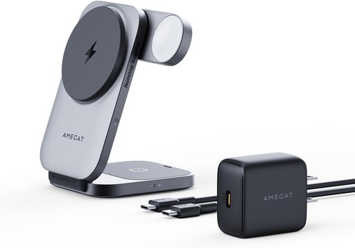MagGo Wireless Charging Station (15W, 3-in-1 Pad)